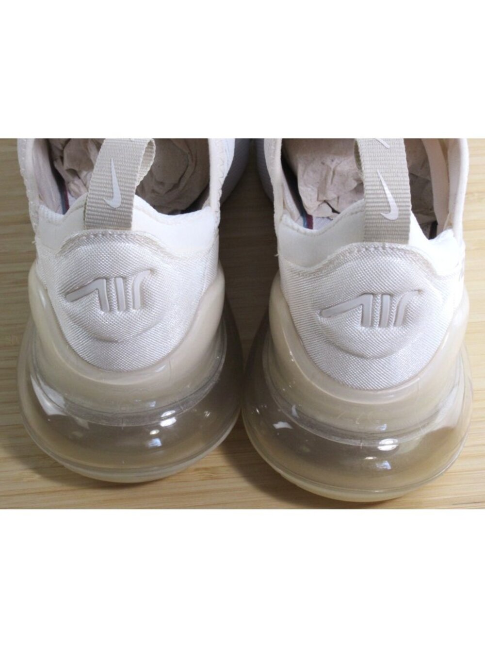 Women's Nike Air Max 270 Running Shoes Chalk Sanddrift Linen White Size 9.5 NIB - Picture 6 of 7